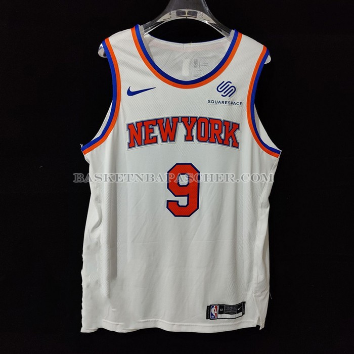 Maillot New York Knicks Rj Barrett NO 9 Association Authentique Blanc